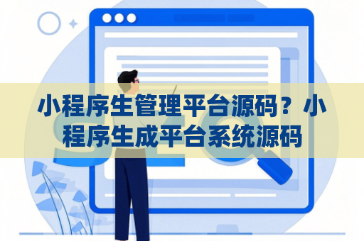 小程序生管理平台源码？小程序生成平台系统源码