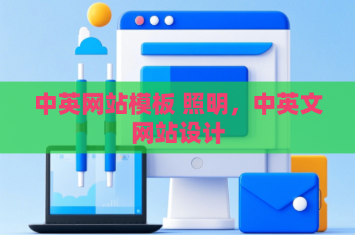 中英网站模板 照明，中英文网站设计